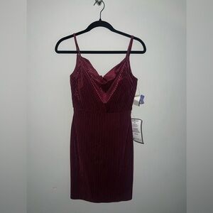 NWT Morgan and Co Wine Colored Short dress